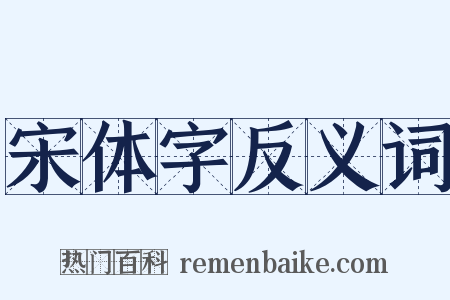 宋体字反义词是什么意思的图片
